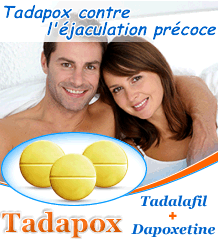 Acheter Tadapox (Tadalafil+Dapoxetine) en ligne en France contre l'éjaculation précoce
